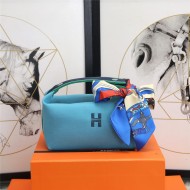 Hermes Bride-a-Brac Travel Case Small/Large Model Lt-Blue High