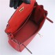 Hermes Kelly Ado PM Backpack Togo Leather WAX In Red Gold-Metal High