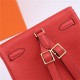 Hermes Kelly Ado PM Backpack Togo Leather WAX In Red Gold-Metal High