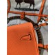 Hermes Kelly Ado PM Backpack Togo Leather WAX In Orange Gold/Silver-Metal High