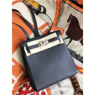 Hermes Kelly Ado PM Backpack Togo Leather WAX In Dk-Navy Gold/Silver-Metal High