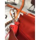 Hermes Kelly Ado PM Backpack Togo Leather WAX In Red Silver-Metal High