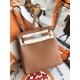 Hermes Kelly Ado PM Backpack Togo Leather WAX In Tan Silver-Metal High