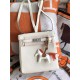 Hermes Kelly Ado PM Backpack Togo Leather WAX In Cream Silver-Metal High