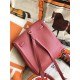 Hermes Kelly Ado PM Backpack Togo Leather WAX In Wine Silver-Metal High