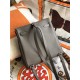 Hermes Kelly Ado PM Backpack Togo Leather WAX In Tin Grey Silver-Metal High