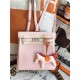 Hermes Kelly Ado PM Backpack Togo Leather WAX In Lt-Pink Silver-Metal High