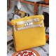 Hermes Kelly Ado PM Backpack Togo Leather WAX In Yellow Silver-Metal High