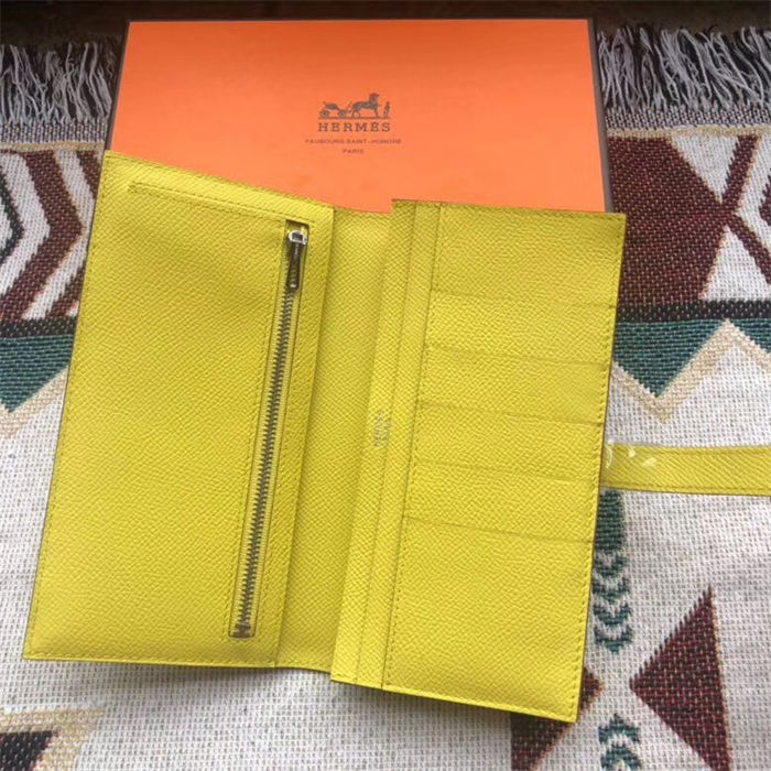 Hermes Bearn Gusset Wallet Epsom Calfskin High