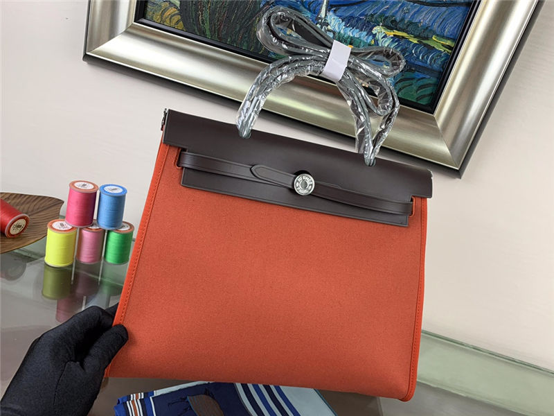 Hermes Herbag 31 Orange-Red High