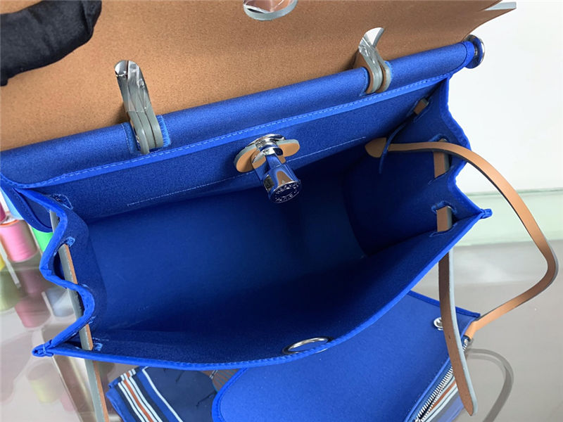 Hermes Herbag 31 Blue Royal Blue High