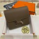 Hermes Constance Compact Wallet Epsom Leather Etoupe High