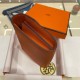 Hermes Constance Compact Wallet Epsom Leather Orange High