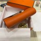 Hermes Constance Compact Wallet Epsom Leather Orange High