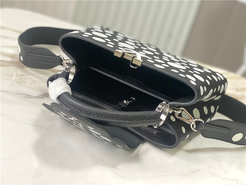 Louis Vuitton Capucines Mini Taurillon LV x YK leather M21692/M48865 Black/White High