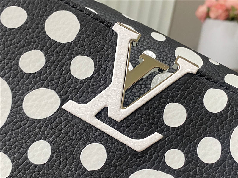 Louis Vuitton Capucines MM Taurillon LV x YK leather M21692/M48865 Black/White High