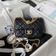 Chanel SUPERMINI FLAP BAG AS4040 Lambskin & Gold-Tone Metal Black High