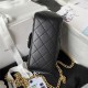 Chanel SUPERMINI FLAP BAG AS4040 Lambskin & Gold-Tone Metal Black High