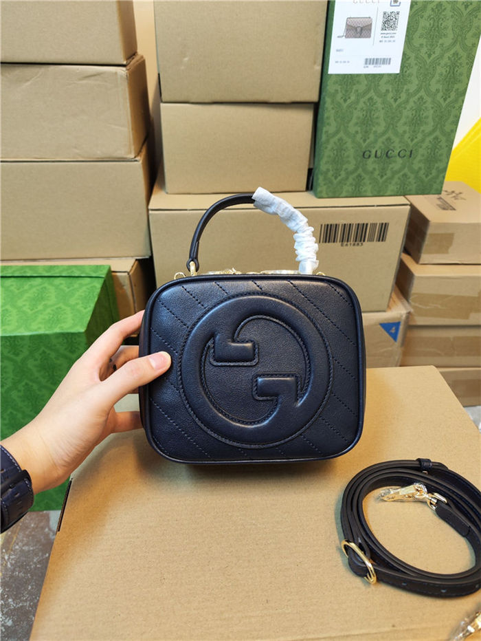 Gucci Blondie Top Handle bag Leather 744434 Blue High