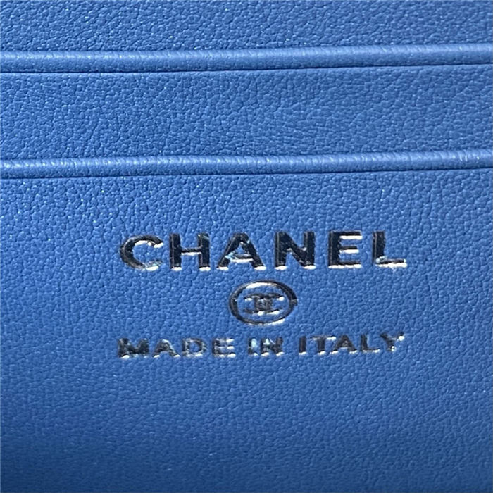 Chanel Vanity with Chain Denim Gold Metal Blue AP3204 A