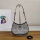 Prada Cleo satin bag with crystals 1BC169 Metal High