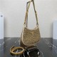 Prada Cleo satin bag with crystals 1BC169 Gold High