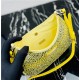 Prada Cleo satin bag with crystals 1BC169 Yellow High