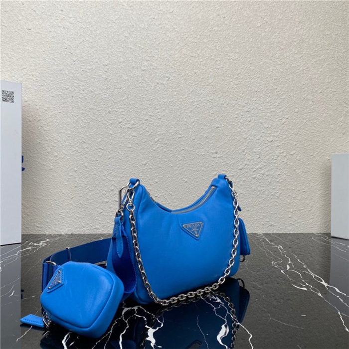 Prada Re-Edition 2005 Padded nappa-leather bag 1BH204 Blue High