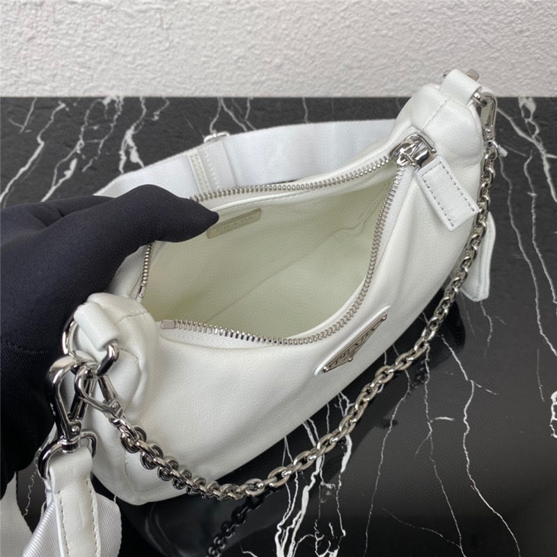 Prada Re-Edition 2005 Padded nappa-leather bag 1BH204 White High