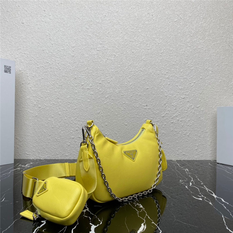 Prada Re-Edition 2005 Padded nappa-leather bag 1BH204 Yellow High