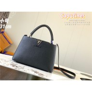 Louis Vuitton CAPUCINES MM Taurillon Black M42259 High