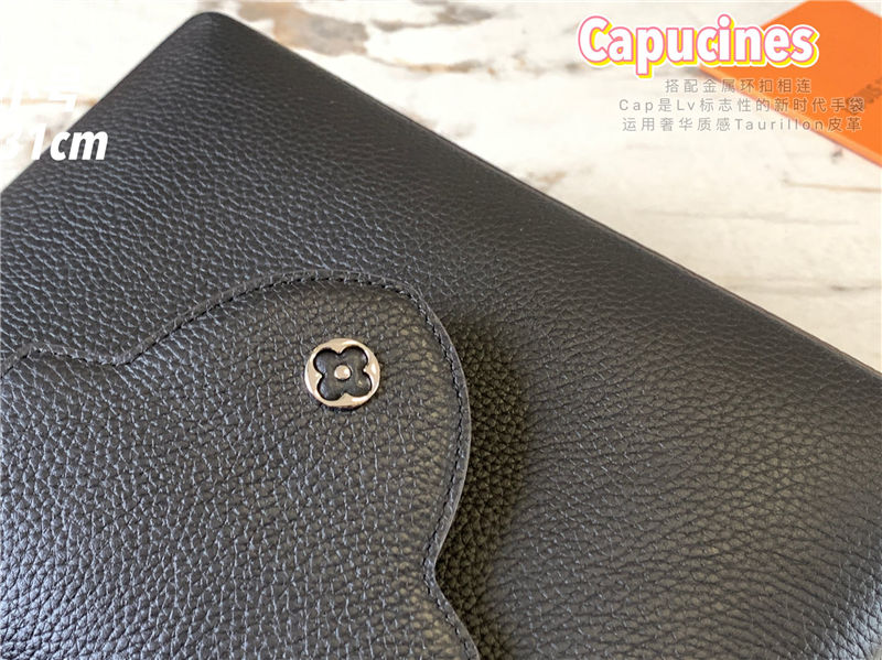 Louis Vuitton CAPUCINES MM Taurillon Black M42259 High