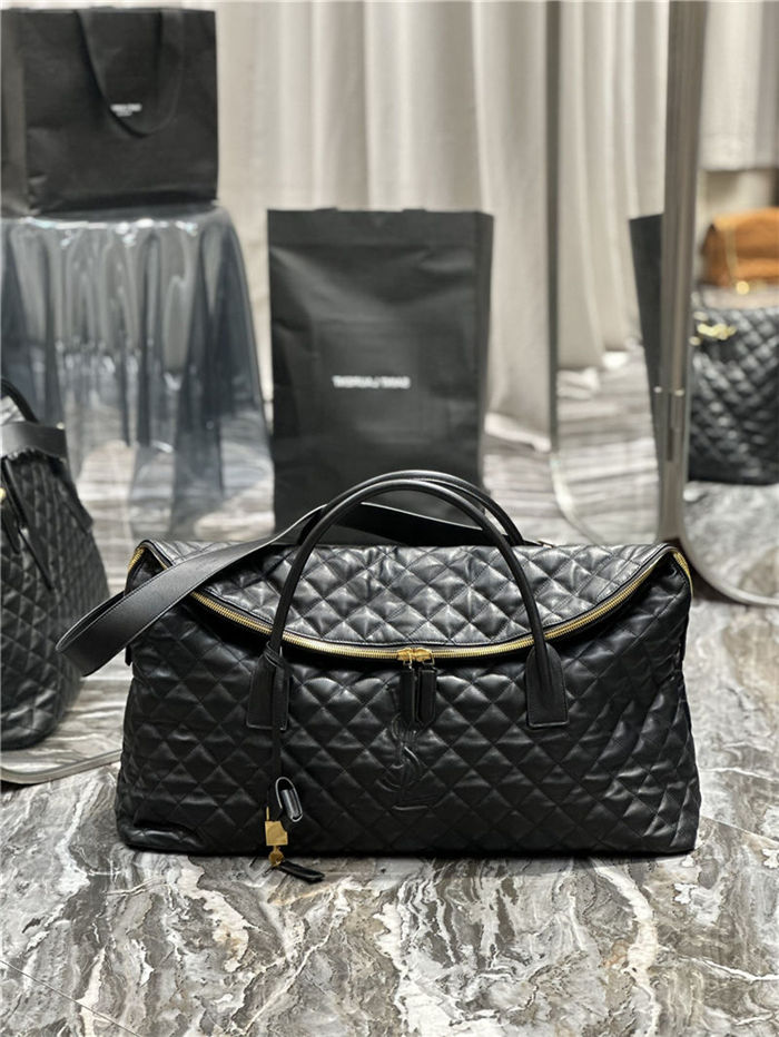 ES GIANT TRAVEL BAG IN QUILTED LEATHERR High