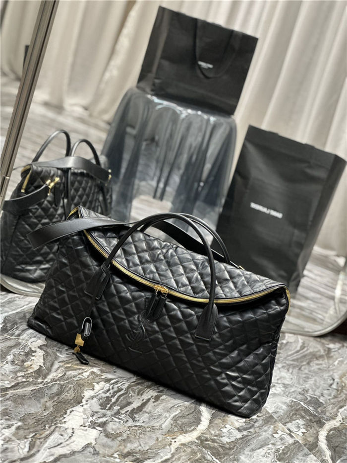 ES GIANT TRAVEL BAG IN QUILTED LEATHERR High