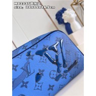 Louis Vuitton DOPP KIT TOILET POUCH Aquagarden coated canvas Blue M82337 High