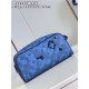 Louis Vuitton DOPP KIT TOILET POUCH Aquagarden coated canvas Blue M82337 High