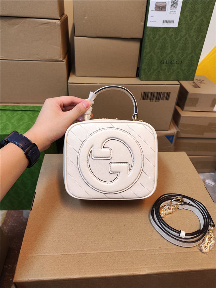 Gucci Blondie Top Handle bag Leather 744434 White High