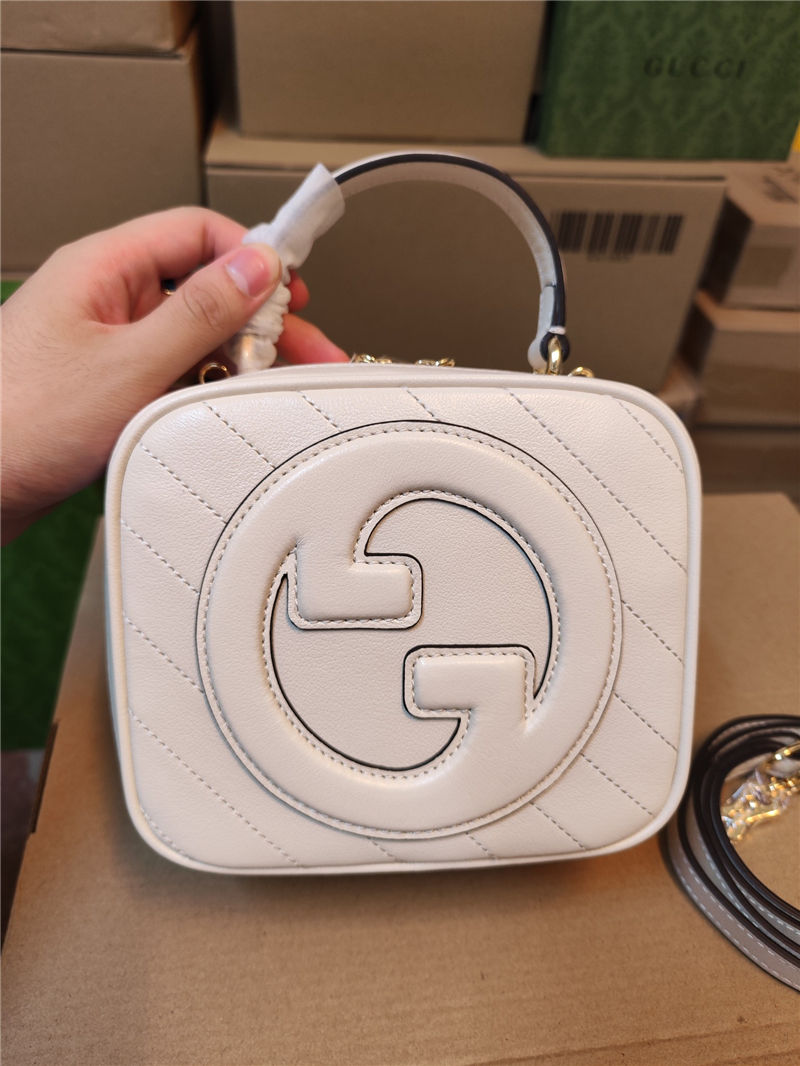 Gucci Blondie Top Handle bag Leather 744434 White High