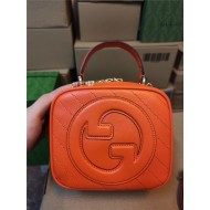 Gucci Blondie Top Handle bag Leather 744434 Orange High