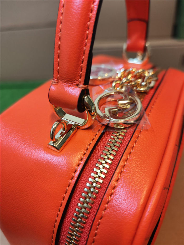 Gucci Blondie Top Handle bag Leather 744434 Orange High