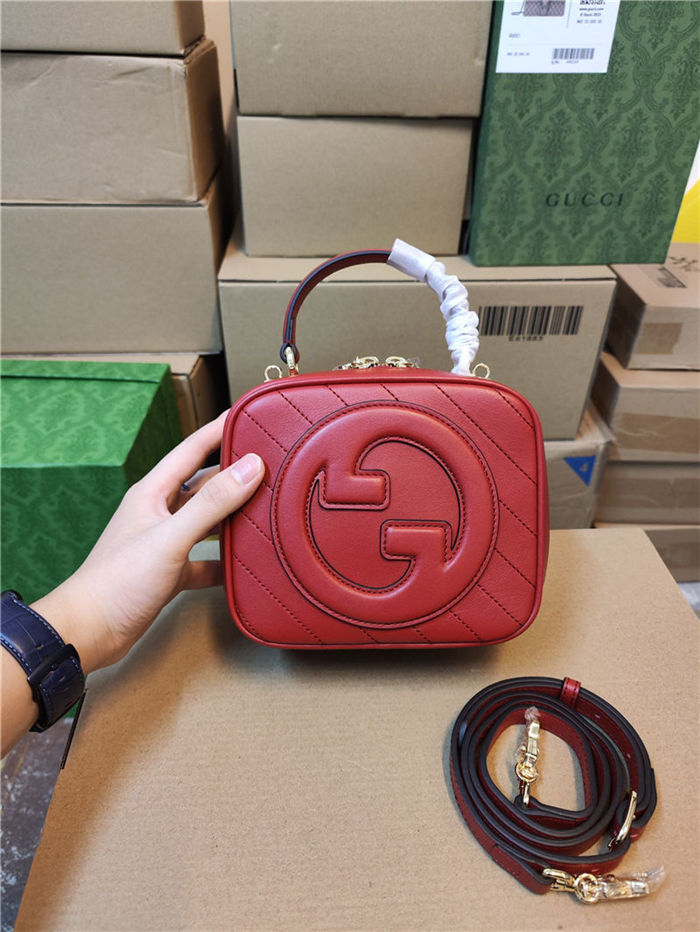 Gucci Blondie Top Handle bag Leather 744434 Red High