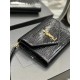 CASSANDRE SAINT LAURENT FLAP POUCH IN CROCODILE LEATHER BLACK High