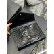 CASSANDRE SAINT LAURENT FLAP POUCH IN CROCODILE LEATHER BLACK High