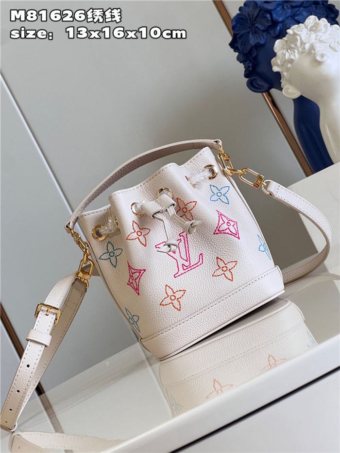 Louis Vuitton NANO NOÉ Monogram Empreinte Embroidery M23088 High