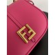 Fendi C’mon Medium leather and full-grain leather bag Pink High