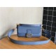 BAGUETTE Selleria bag with oversized topstitching Blue High