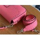 BAGUETTE Selleria bag with oversized topstitching Pink High