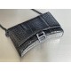 WOMEN'S HOURGLASS WALLET ON CHAIN IN Shiny Crocodile Embossed Black-Black High