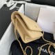 Classic Wallet on Chain AP0250 Grained Calfskin Beige Gold Metal A