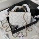 Chanel Wallet on Chain AP3504 Lambskin, Imitation Pearls, Strass & Gold-Tone Metal White A